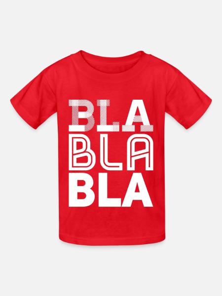 bla bla bla - Kinder T-Shirt von Russell - Rot