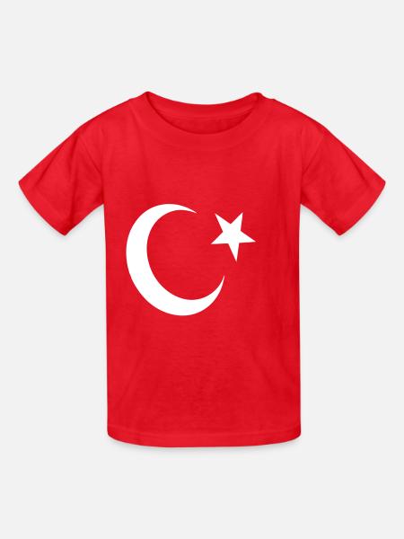 Ay Yildiz - Kinder T-Shirt von Russell - Rot