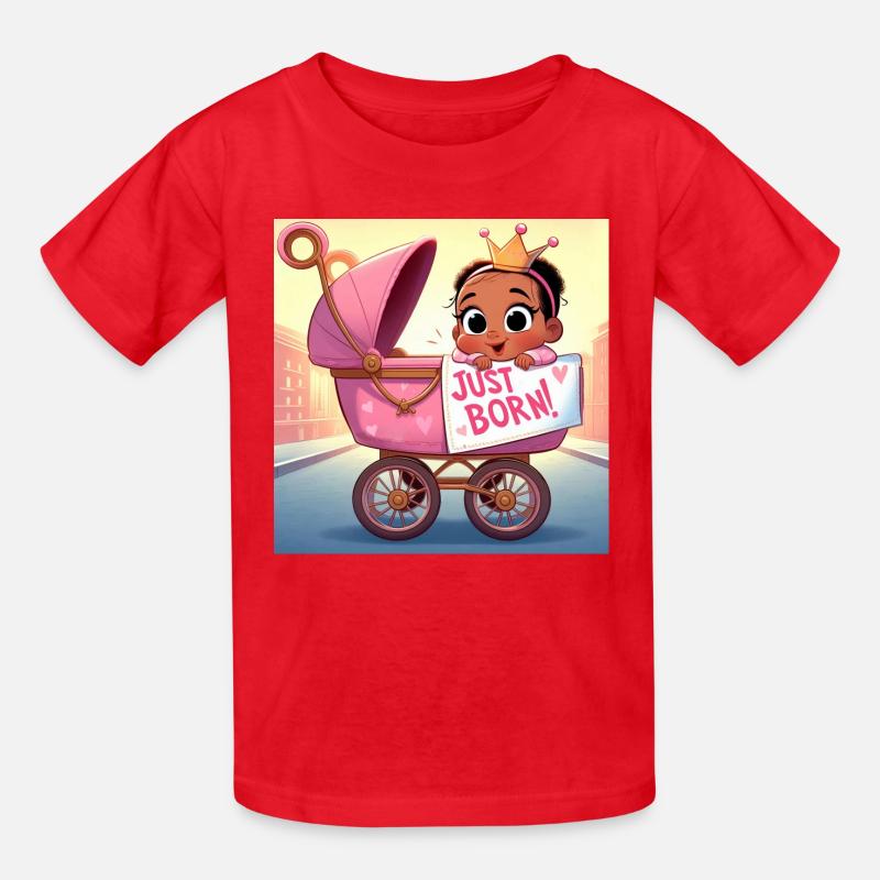 Gerade geborenes Mädchen - Kinder T-Shirt von Russell - Rot