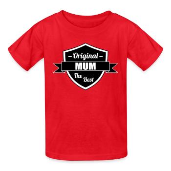 Best Mom - Mother's Day - Kids T-Shirt by Russell - red - Front - AI Model Kid Male (0cm)