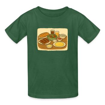 Brochettes Salade - T-shirts Russell Enfant - vert bouteille - Devant - AI Model Kid Male (0cm)