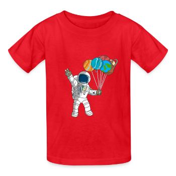 Astronaut Planets Outer Space célébrité du 2e anniversaire - T-shirts Russell Enfant - rouge - Devant - AI Model Kid Male (0cm)