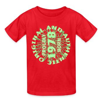 1978 - T-shirts Russell Enfant - rouge - Devant - AI Model Kid Male (0cm)