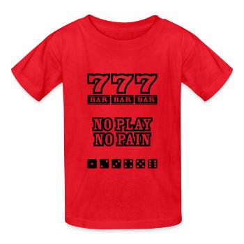 casino blak - Kids T-Shirt by Russell - red - Front - AI Model Kid Male (0cm)