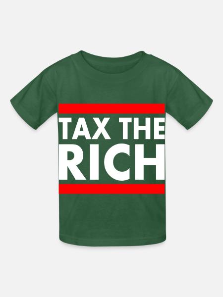 Tax the rich - Kinder T-Shirt von Russell - Flaschengrün