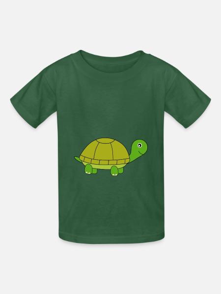 Schildkröte Schildkröten - Kinder T-Shirt von Russell - Flaschengrün