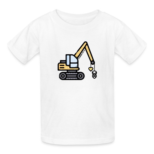 Schwarzwald Bagger mit Logo hinten - Kinder T-Shirt von Russell