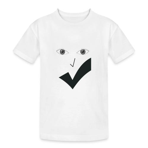 Fint leende - Fint ansikte F01. - Tung bomulls-T-shirt tonåringar