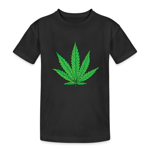 Feuille de cannabis - T-shirt coton épais ado