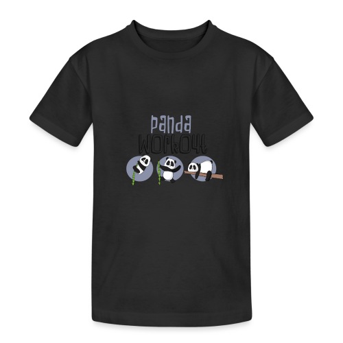 Panda Workout Fitness für Genießer und Faulenzer - Teenager Heavy Cotton T-Shirt