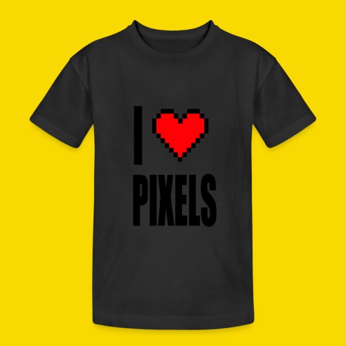 I Love Pixels - Koszulka młodzieżowa z bawełny o wysokiej gramaturze