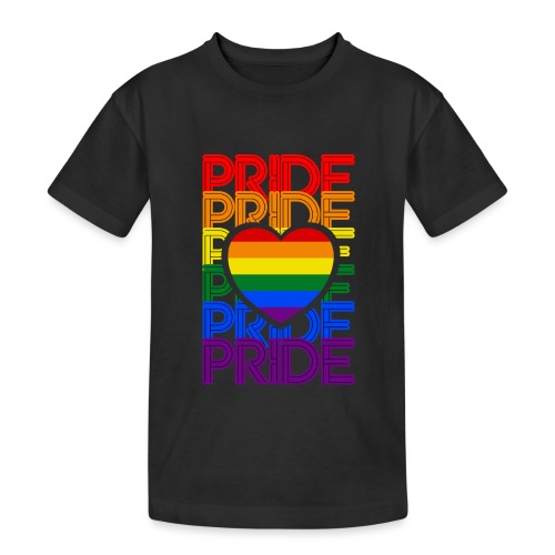 Pride Love Rainbow Heart - Teenager Heavy Cotton T-Shirt