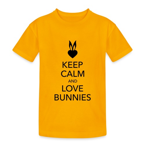 keep calm and love bunnies Hasen Liebe Herz - Teenager Heavy Cotton T-Shirt
