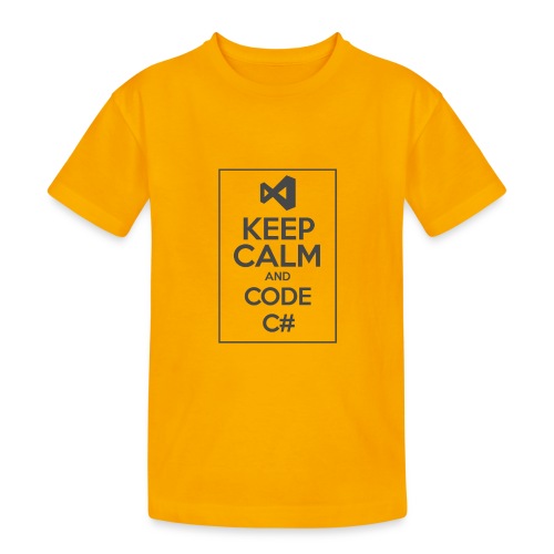 Keep Calm And Code C# - Teenager Heavy Cotton T-Shirt