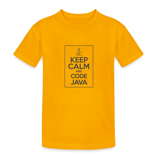 Keep Calm And Code Java - Teenager Heavy Cotton T-Shirt