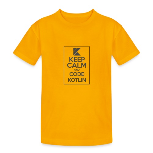 Keep Calm And Code Kotlin - Teenager Heavy Cotton T-Shirt