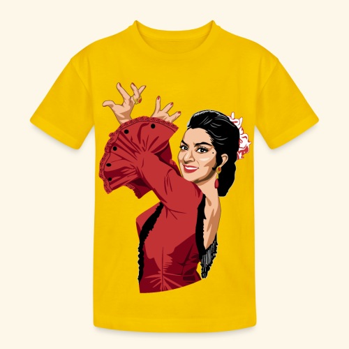 LOLA Flamenca - Camiseta de algodón de alto gramaje para adolescentes