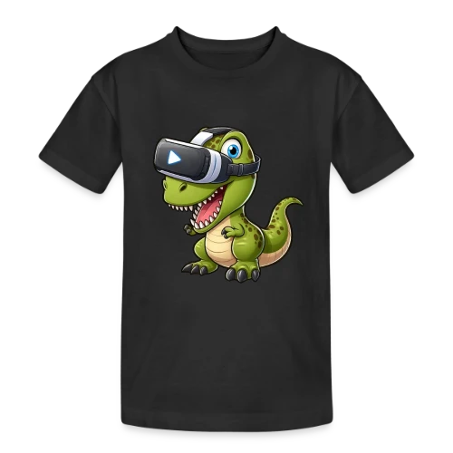 Dino T-Rex en Réalité Virtuelle – Humour Geek - T-shirt coton épais ado