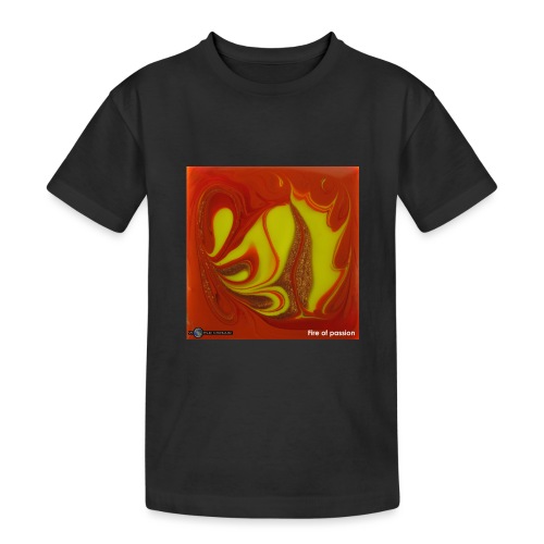 TIAN GREEN Mosaik DK011 - Fire of passion - Teenager Heavy Cotton T-Shirt