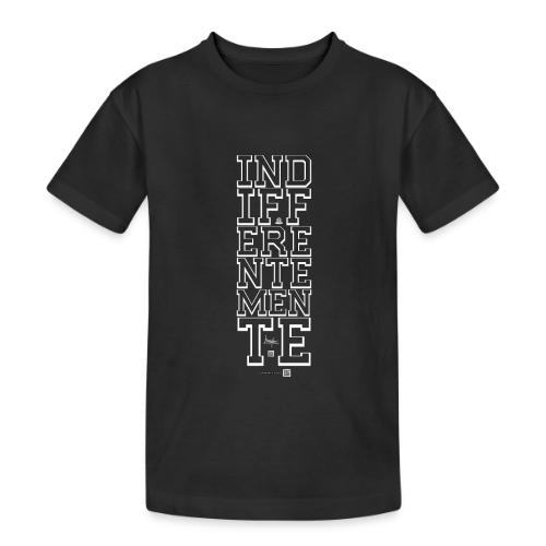 Indifferentemente (bianco) - Maglietta di cotone robusto per adolescenti