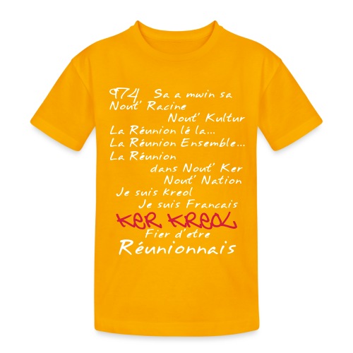 La Réunion Kosement kreol T Shirt Homme - T-shirt coton épais ado