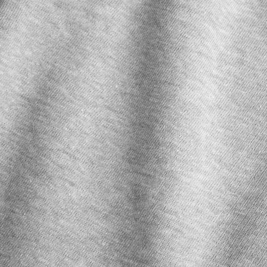 Palermo badge on a teenager heavy cotton t-shirt, heather grey, close-up