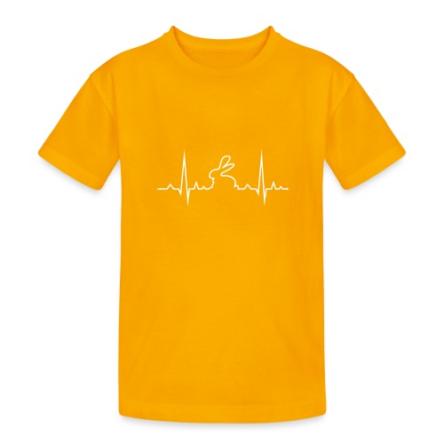 EKG Herzschlag Hase Kaninchen Zwergkaninchen - Teenager Heavy Cotton T-Shirt