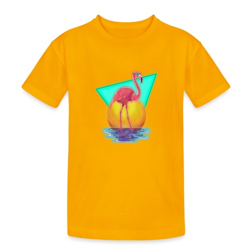 80´s Flamingo - Teenager Heavy Cotton T-Shirt