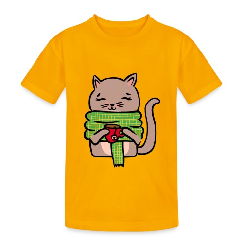 Winter-Katze - Teenager Heavy Cotton T-Shirt