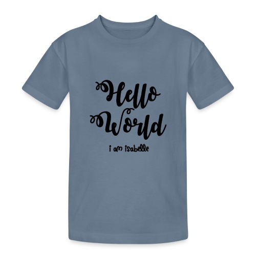 hello world new black design - Teenager Heavy Cotton T-Shirt