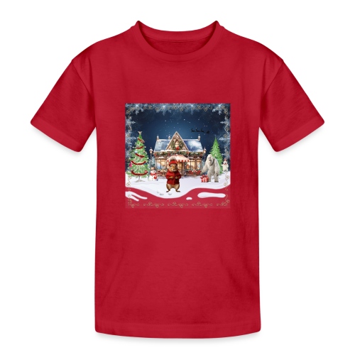 Verrücktes Weihnachtscafé - Teenager Heavy Cotton T-Shirt