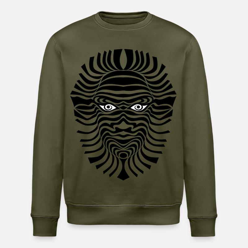 psy-chic psychedlic sixties good voodoo mask - Stanley/Stella Unisex Bio-Sweatshirt ROLLER - Khaki
