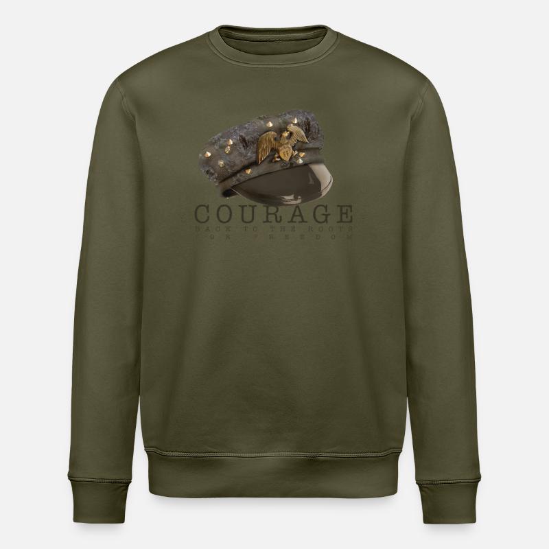 COURAGE FOR FREEDOM - Stanley/Stella Unisex Bio-Sweatshirt ROLLER - Khaki