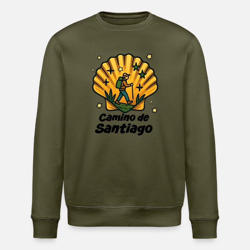 Wanderer Jakobsweg - Stanley/Stella Unisex Bio-Sweatshirt ROLLER - Khaki