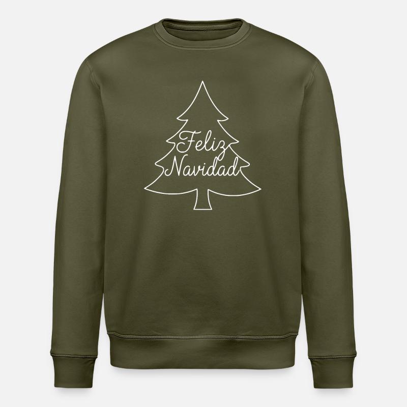 Feliz Navidad Tannenbaum Weihnachtsdesign - Stanley/Stella Unisex Bio-Sweatshirt ROLLER - Khaki