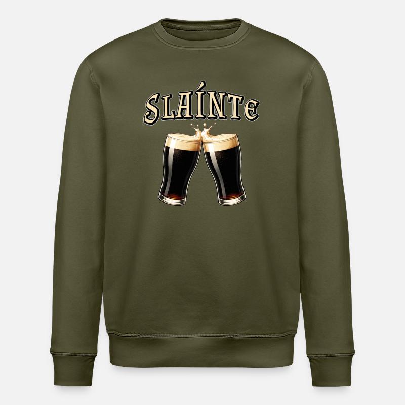 Sláinte - Irischer Trinkspruch mit Bier - Stanley/Stella Unisex Bio-Sweatshirt ROLLER - Khaki