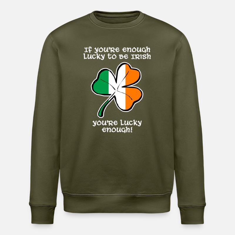 Glücklicherweise bin ich Ire. - Stanley/Stella Unisex Bio-Sweatshirt ROLLER - Khaki