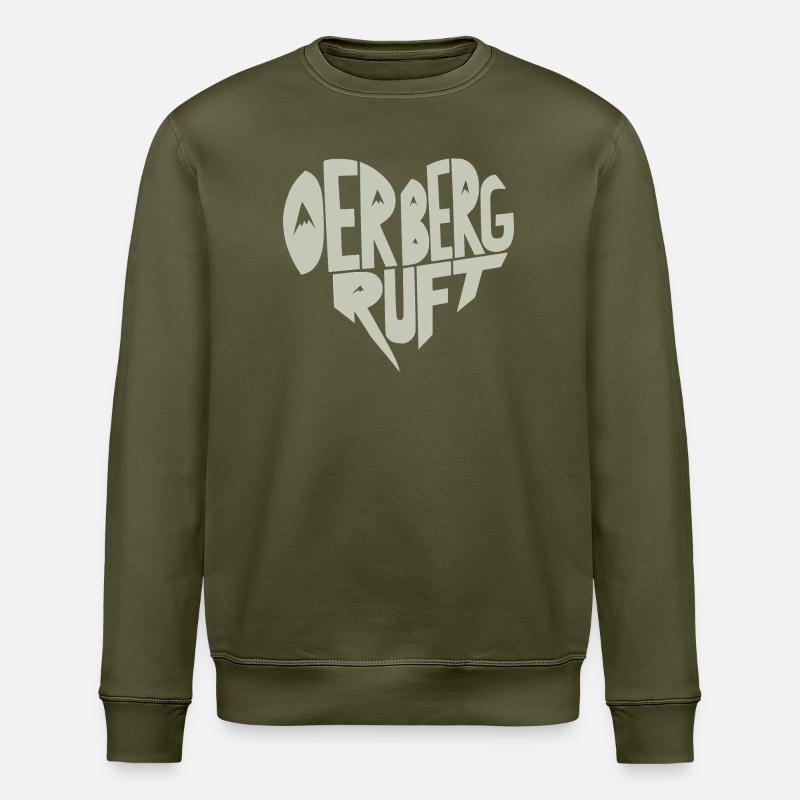 Der Berg ruft Herzdesign - Stanley/Stella Unisex Bio-Sweatshirt ROLLER - Khaki