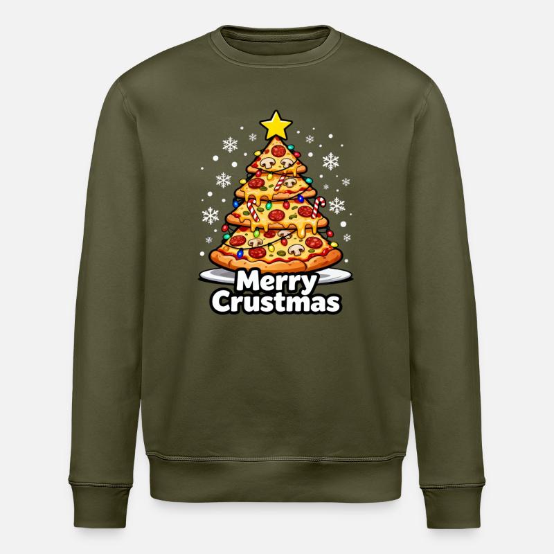 Pizza de Noël - Sweat bio ROLLER Stanley/Stella Unisexe - kaki