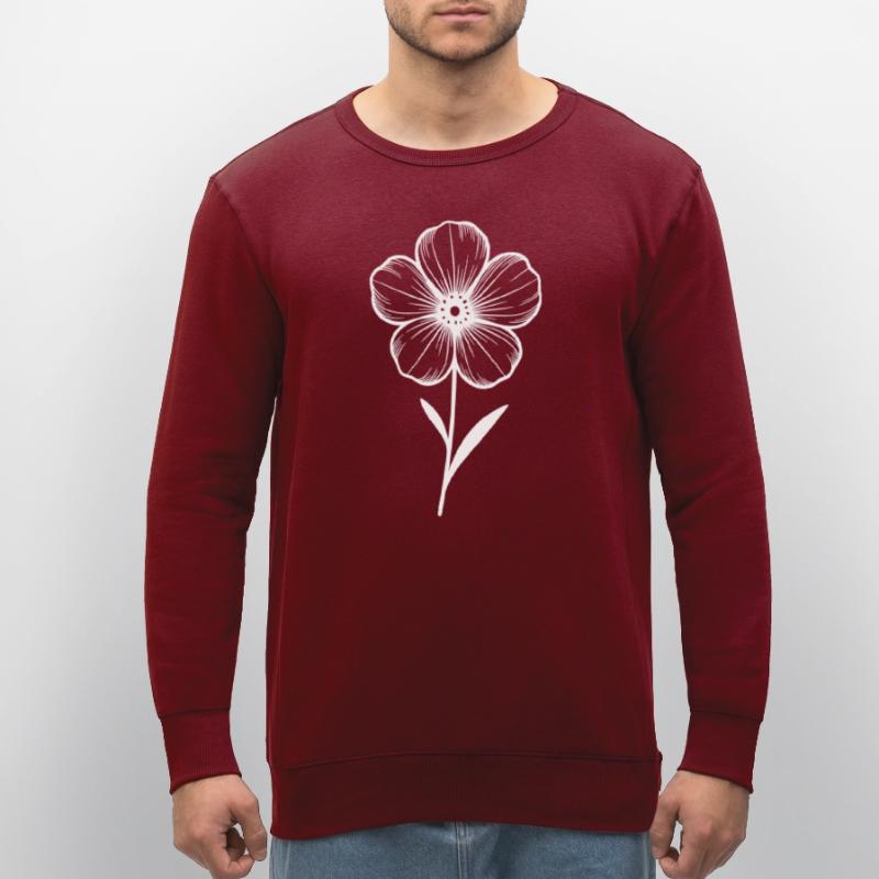 Fleur blanche graphique - variable de couleur Sweat bio ROLLER Stanley/Stella Unisexe