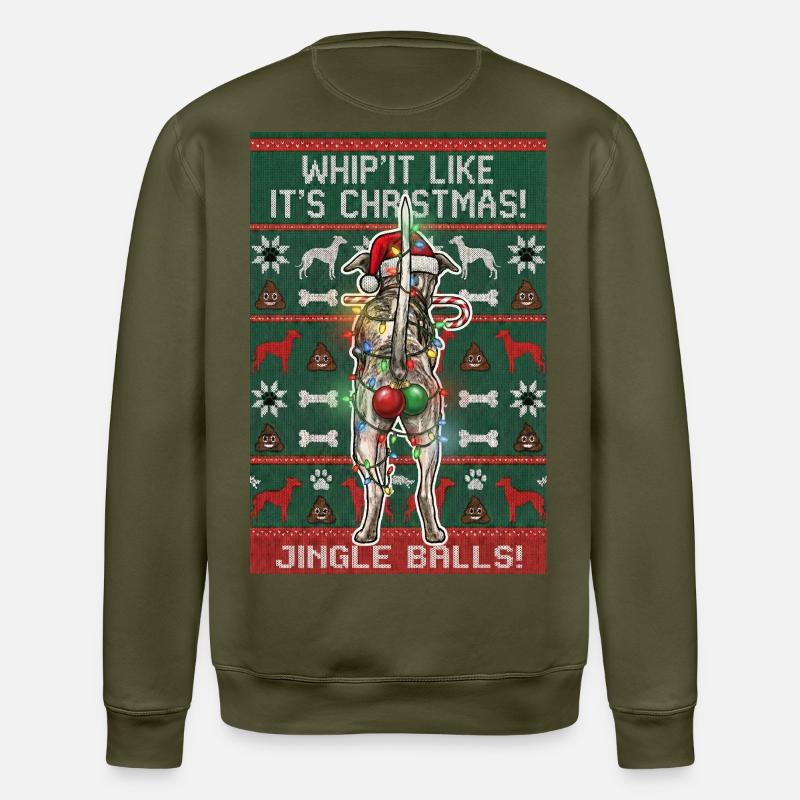 Whip'It Like It's Christmas BACK - Stanley/Stella Unisex Bio-Sweatshirt ROLLER - Khaki