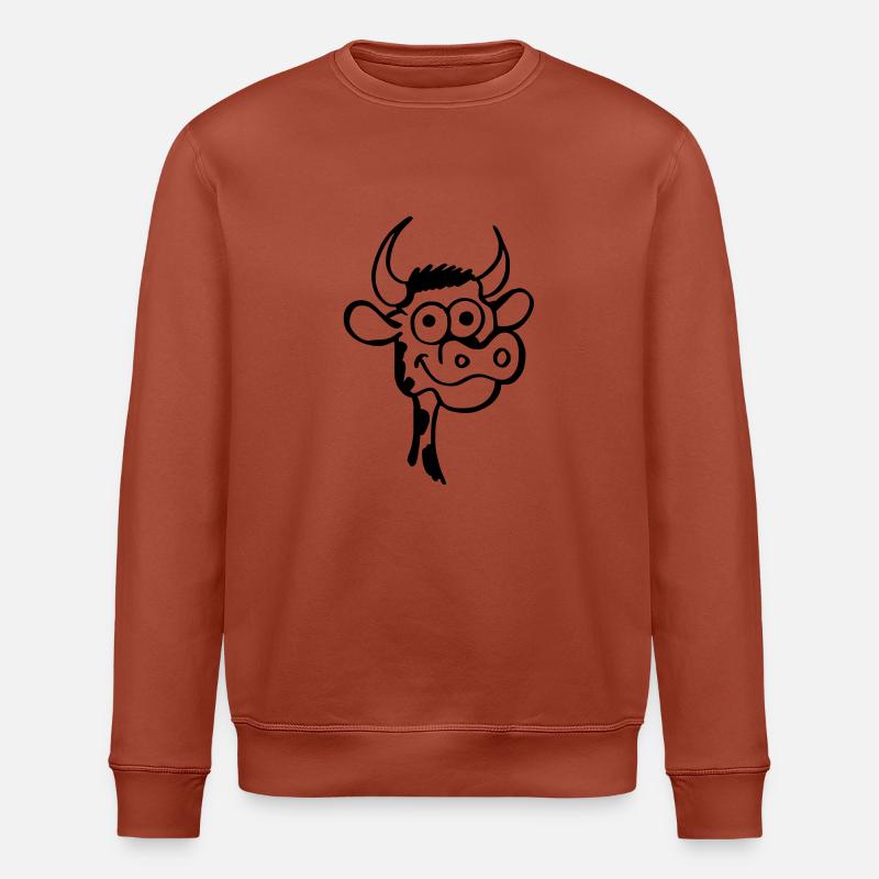 Kuh gestempelt - Stanley/Stella Unisex Bio-Sweatshirt ROLLER - Terrakotta