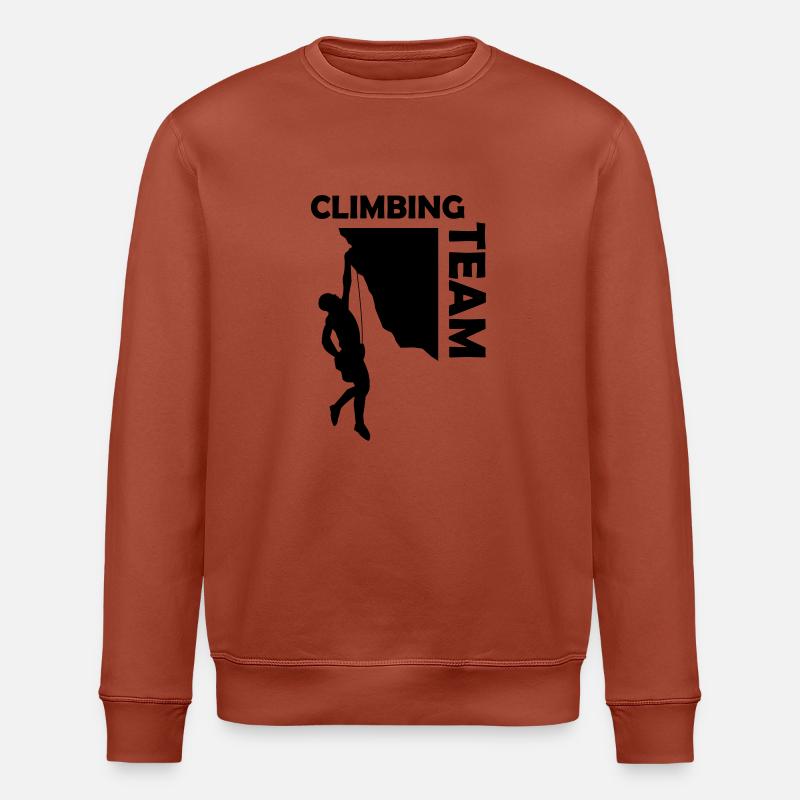 climbing_team_001 - Stanley/Stella ROLLER Unisex Organic Sweatshirt - heritage brown