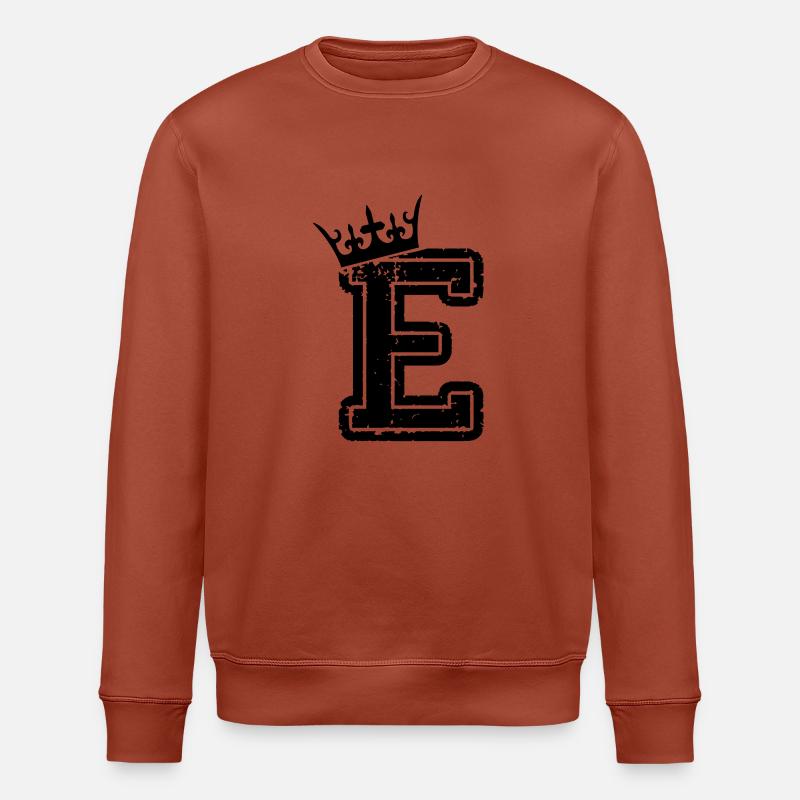 buchstabe_e_king - Stanley/Stella ROLLER Unisex Organic Sweatshirt - heritage brown
