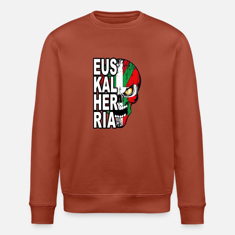 Basque skull 26 - Sweat bio ROLLER Stanley/Stella Unisexe - terracotta