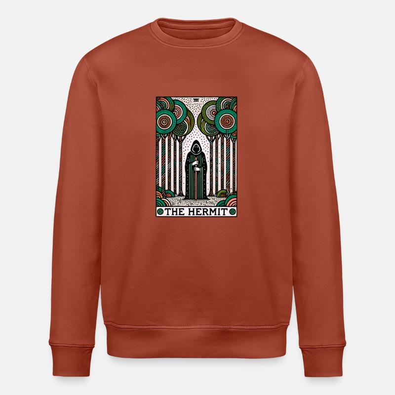 Die Einsiedler-Tarotkarten-Illustration - Stanley/Stella Unisex Bio-Sweatshirt ROLLER - Terrakotta