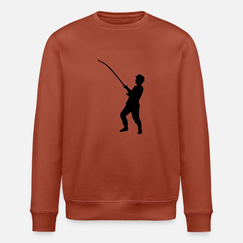 fishing men - Stanley/Stella Unisex Bio-Sweatshirt ROLLER - Terrakotta