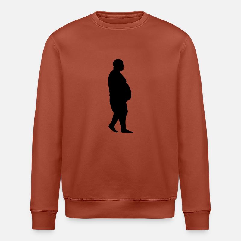 fat human silhouette - Stanley/Stella Unisex Bio-Sweatshirt ROLLER - Terrakotta