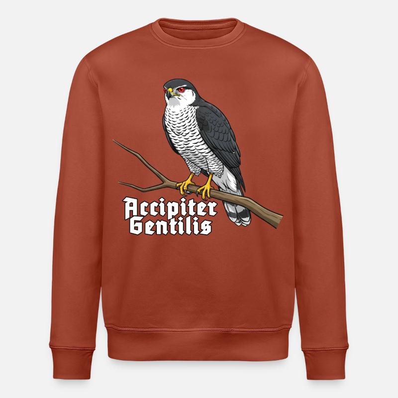 Habicht Accipiter Gentilis Greifvogel - Stanley/Stella Unisex Bio-Sweatshirt ROLLER - Terrakotta