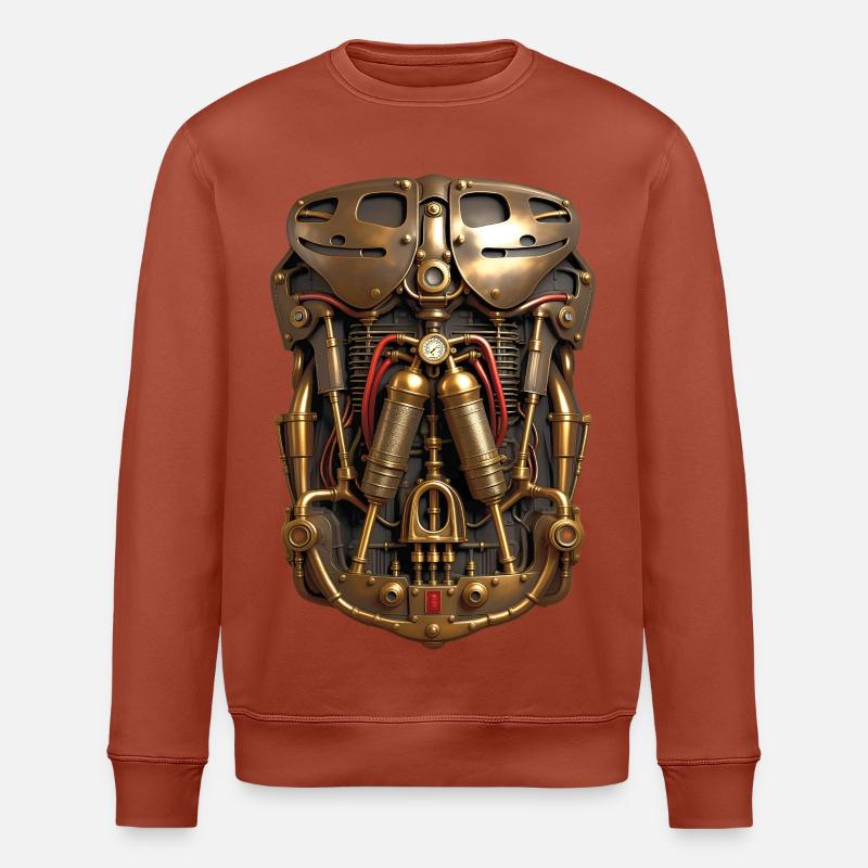 CYBORG-RÜSTUNG – Steam Punk'n'Roll - Stanley/Stella Unisex Bio-Sweatshirt ROLLER - Terrakotta